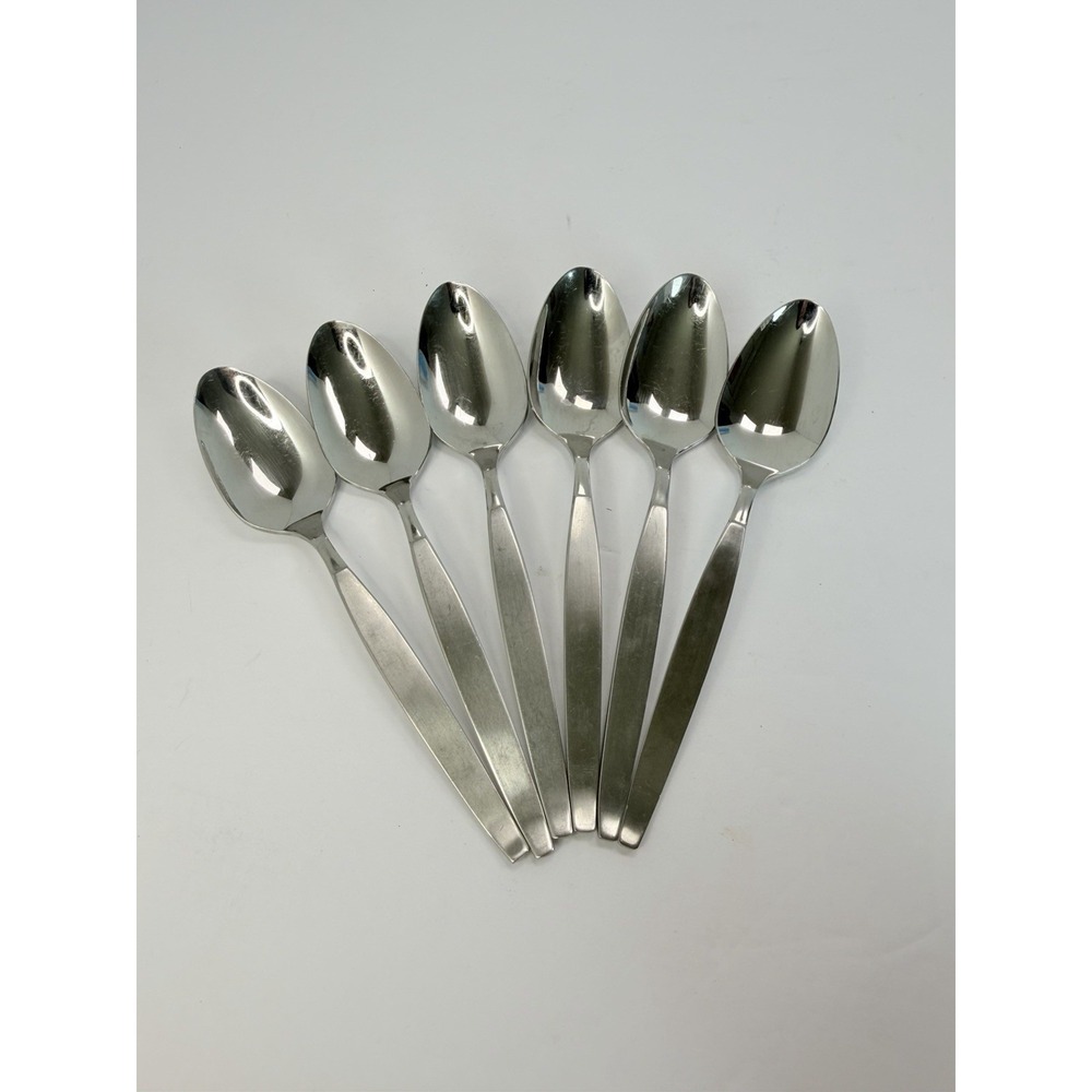 ONEIDA Community Stainless FROSTFIRE Teaspoons 6" Lot Of 6 Replacements